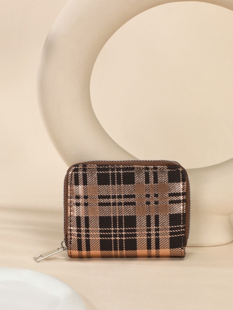 Plaid Pattern Card Holder