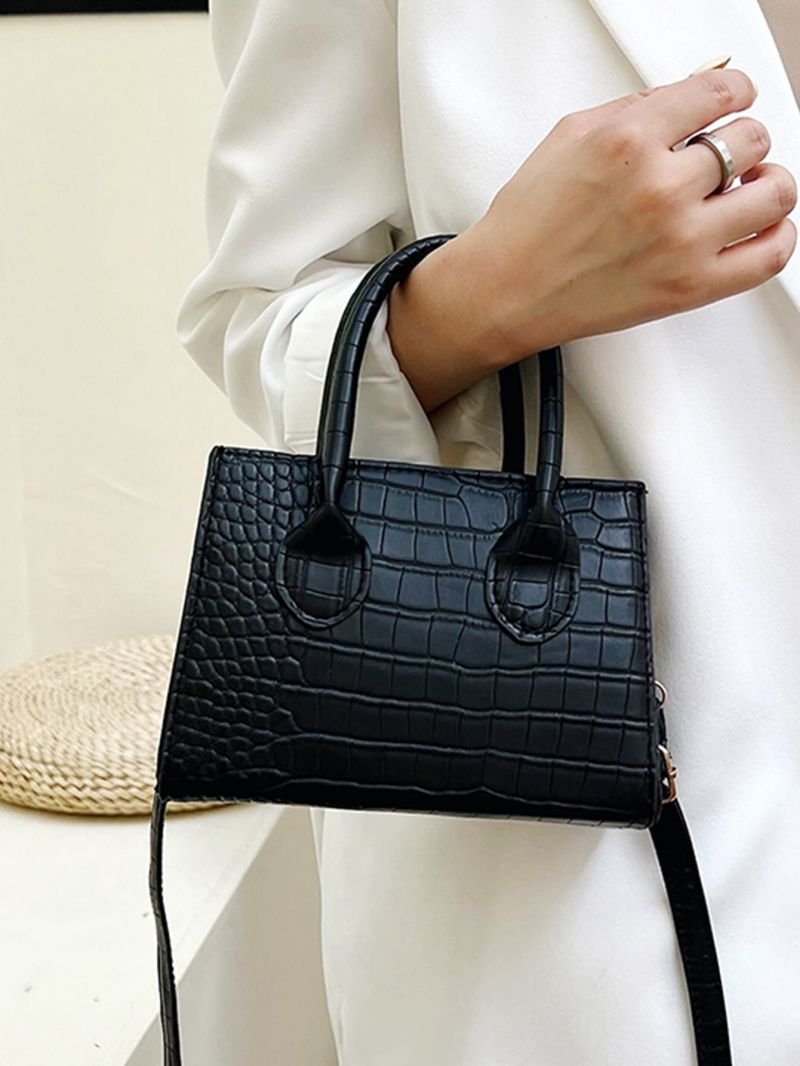 Mini Crocodile Embossed Square Bag