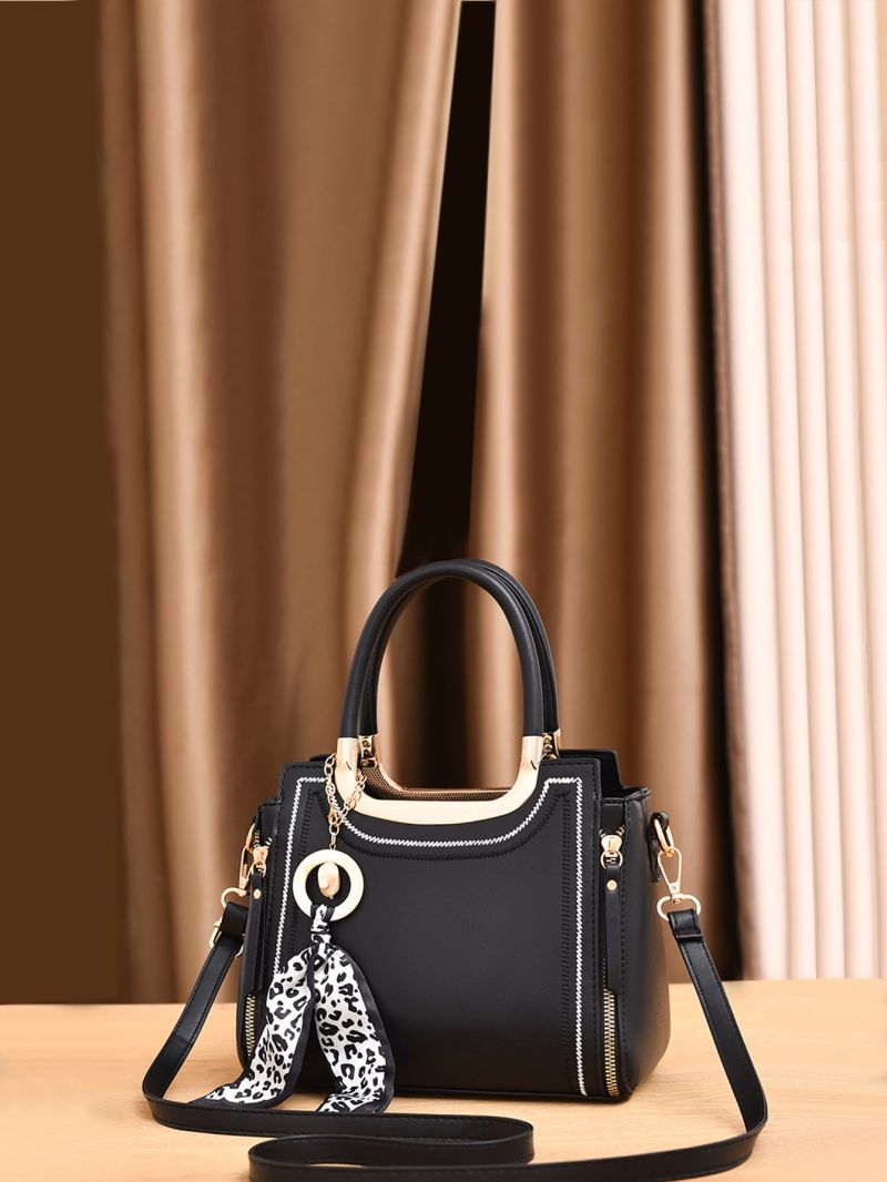 Twilly Scarf Decor Satchel Bag