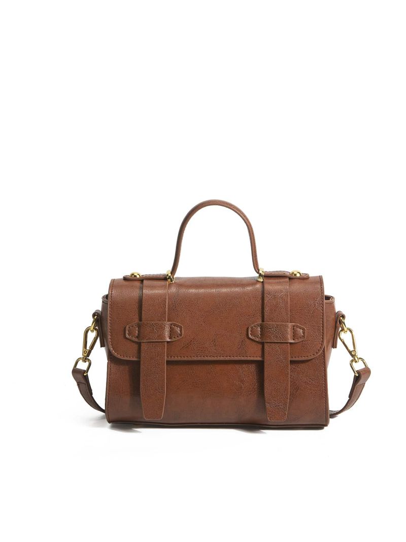 Stitch Detail Flap Square Bag