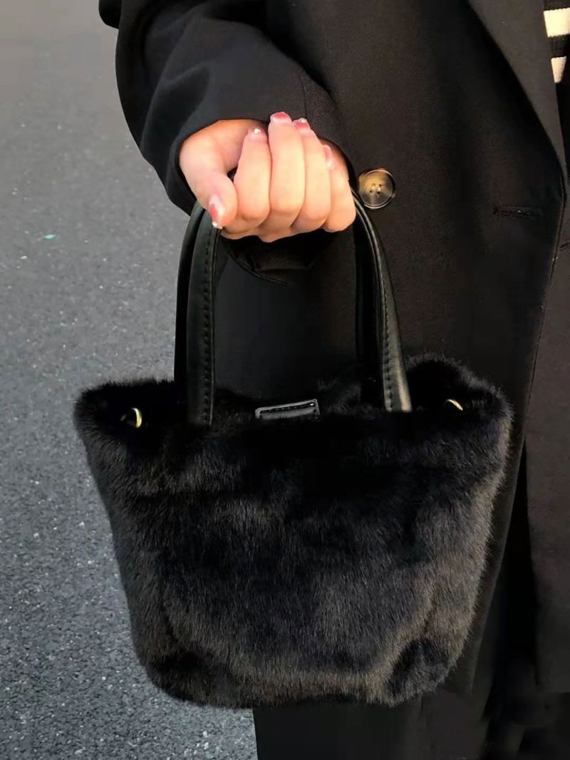 Mini Fluffy Bucket Bag