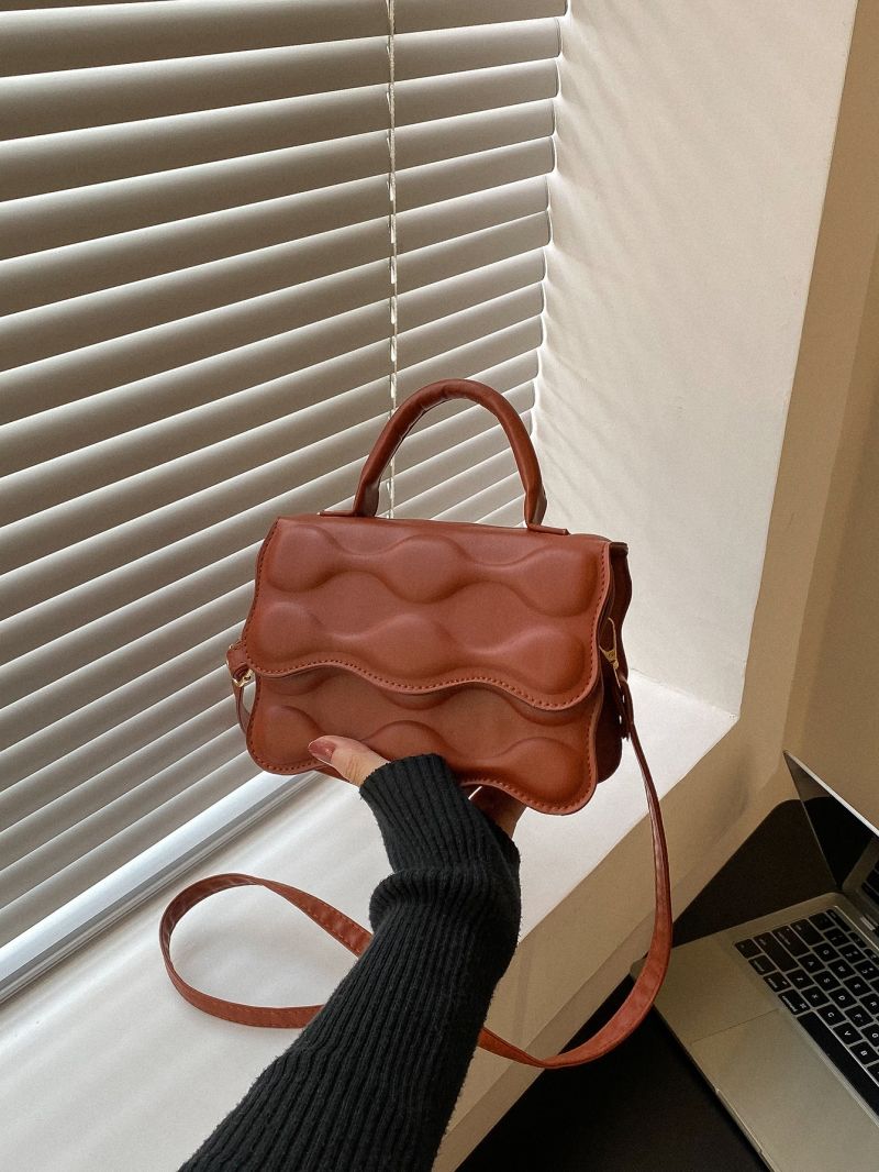 Mini Geometric Embossed Flap Novelty Bag