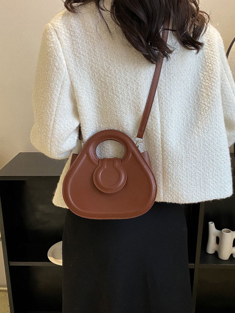 Mini Minimalist Snap Button Saddle Bag