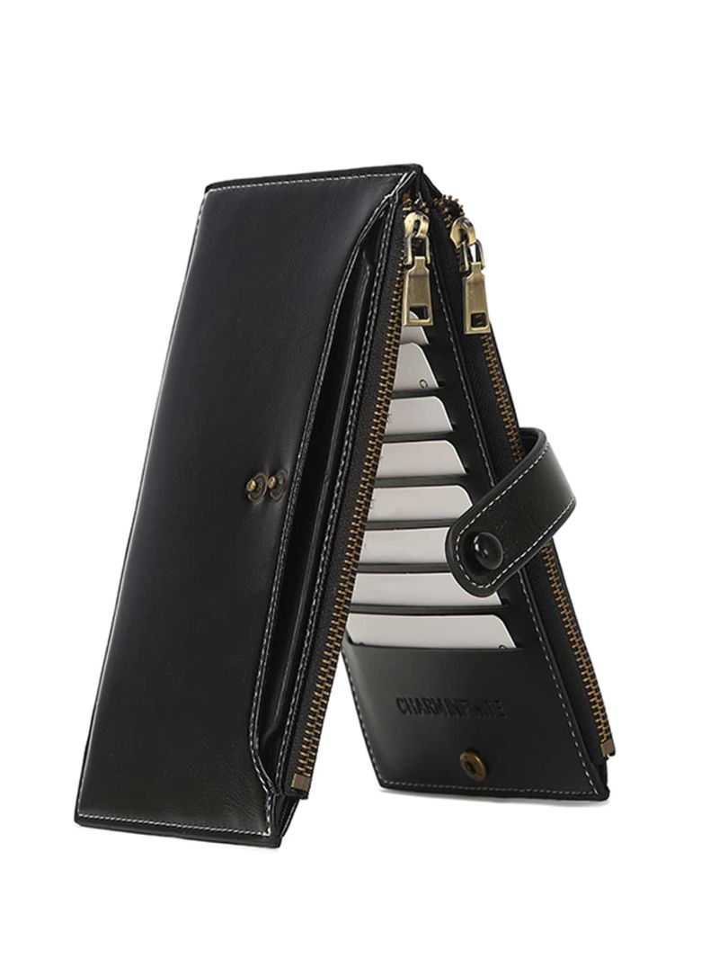 Stitch Detail Long Wallet