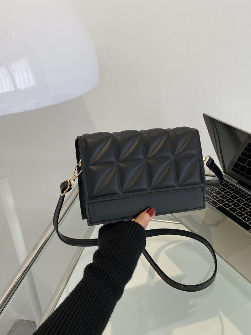 Quilted Flap Square Bag