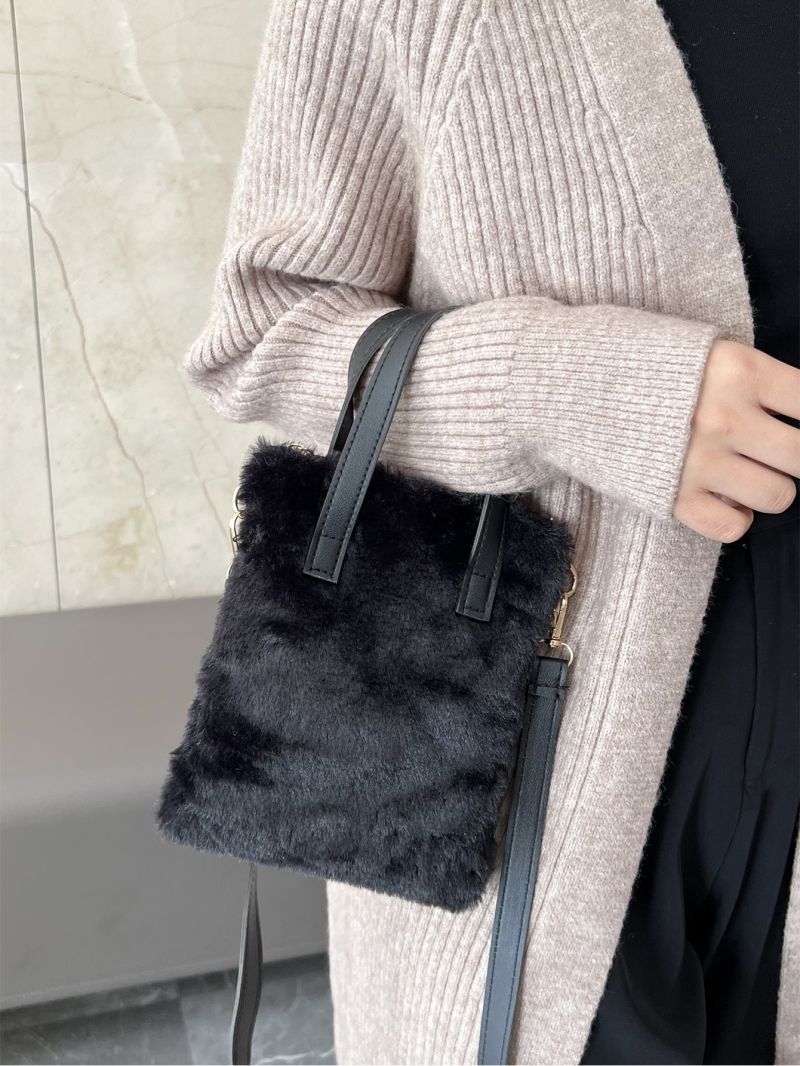 Mini Fluffy Satchel Bag
