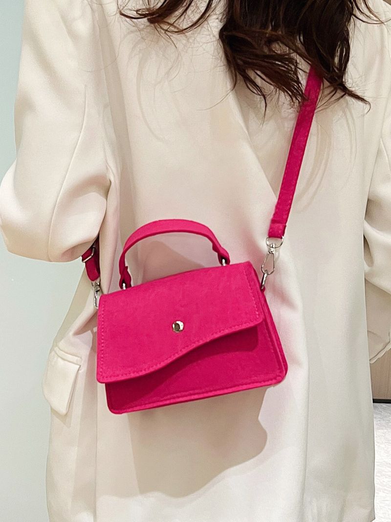 Mini Neon Pink Flap Square Bag