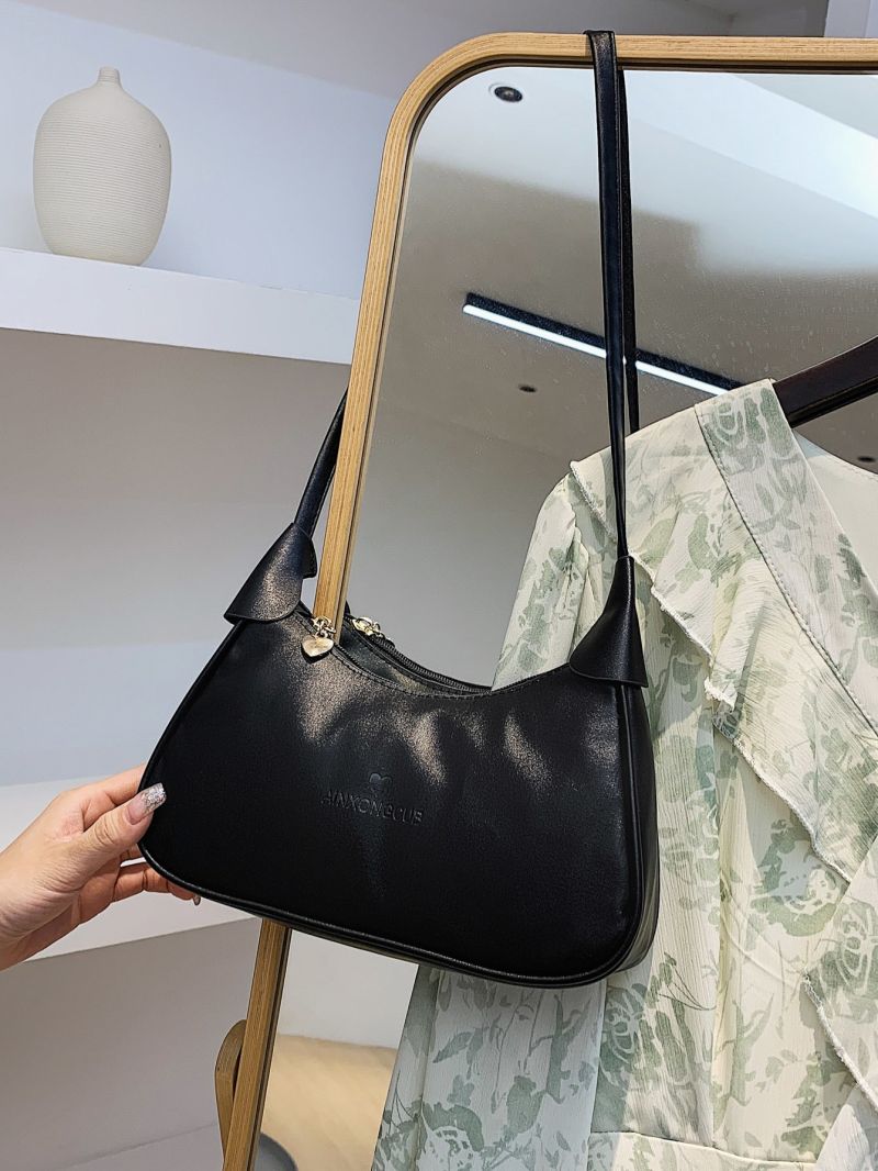 Medium Hobo Bag Black Minimalist For Work
