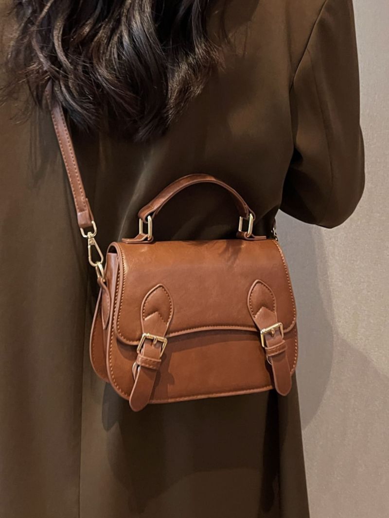 Buckle Decor Flap Square Bag