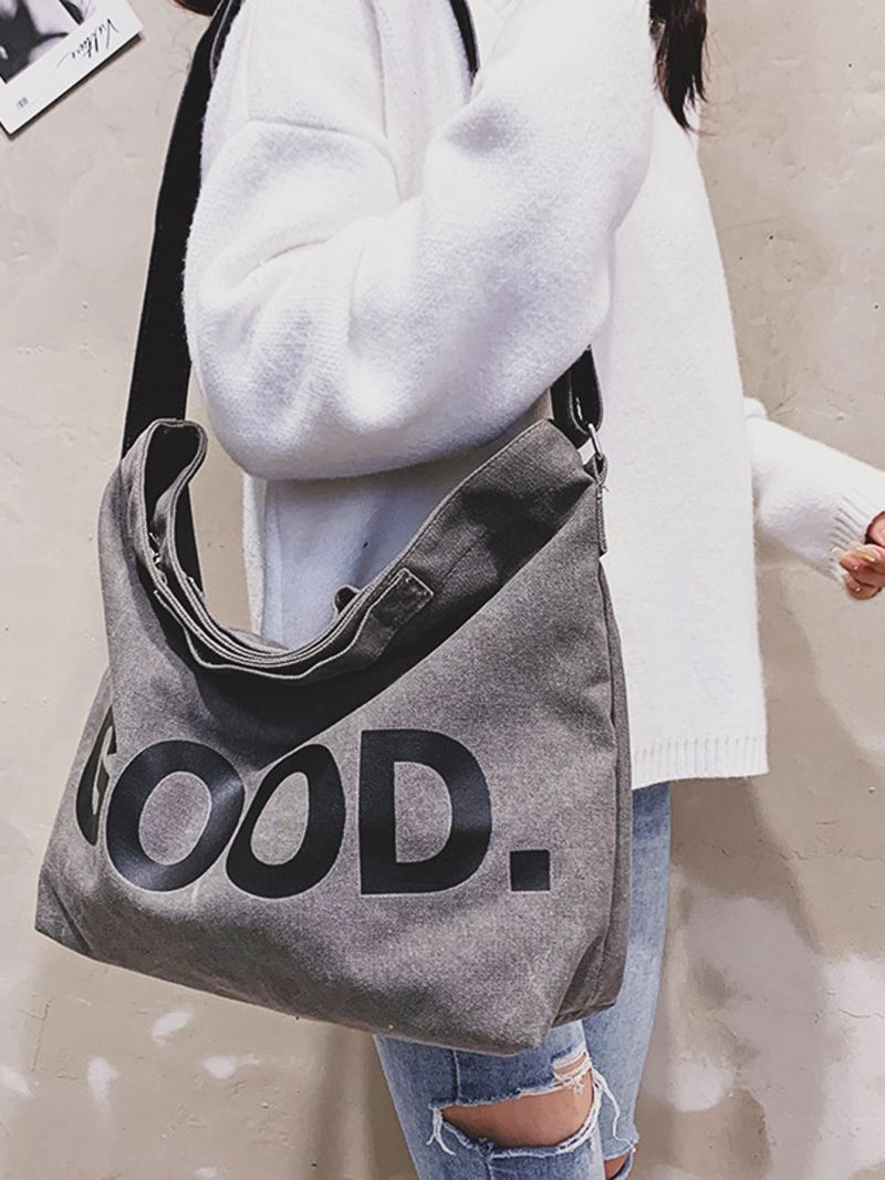 Letter Graphic Shopper Bag