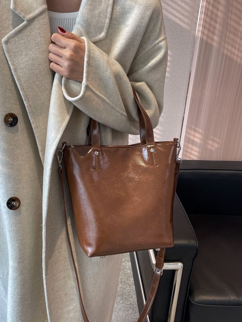 Studded Decor Bucket Bag