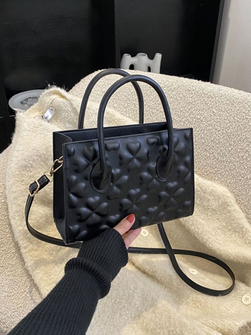 Four-leaf Clover Textured Square Bag