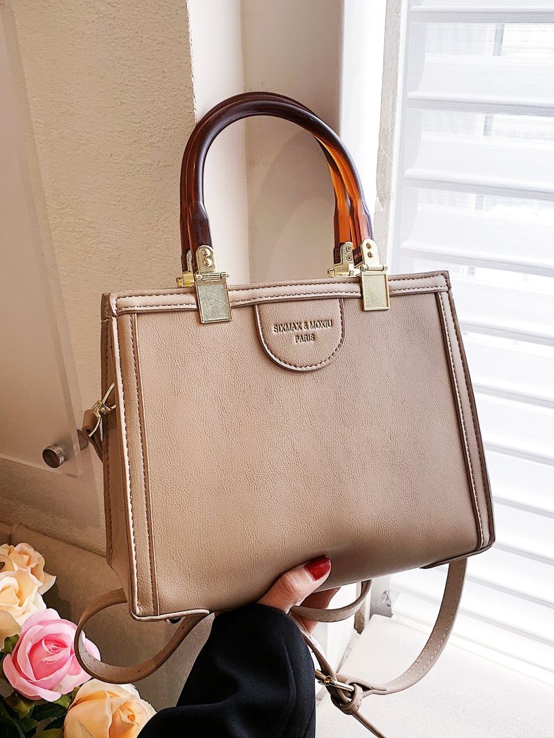 Letter Patch Decor Square Bag