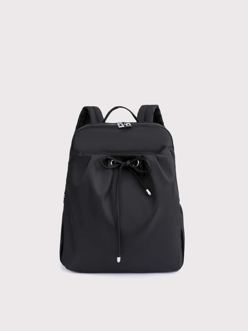 Drawstring Detail Functional Backpack
