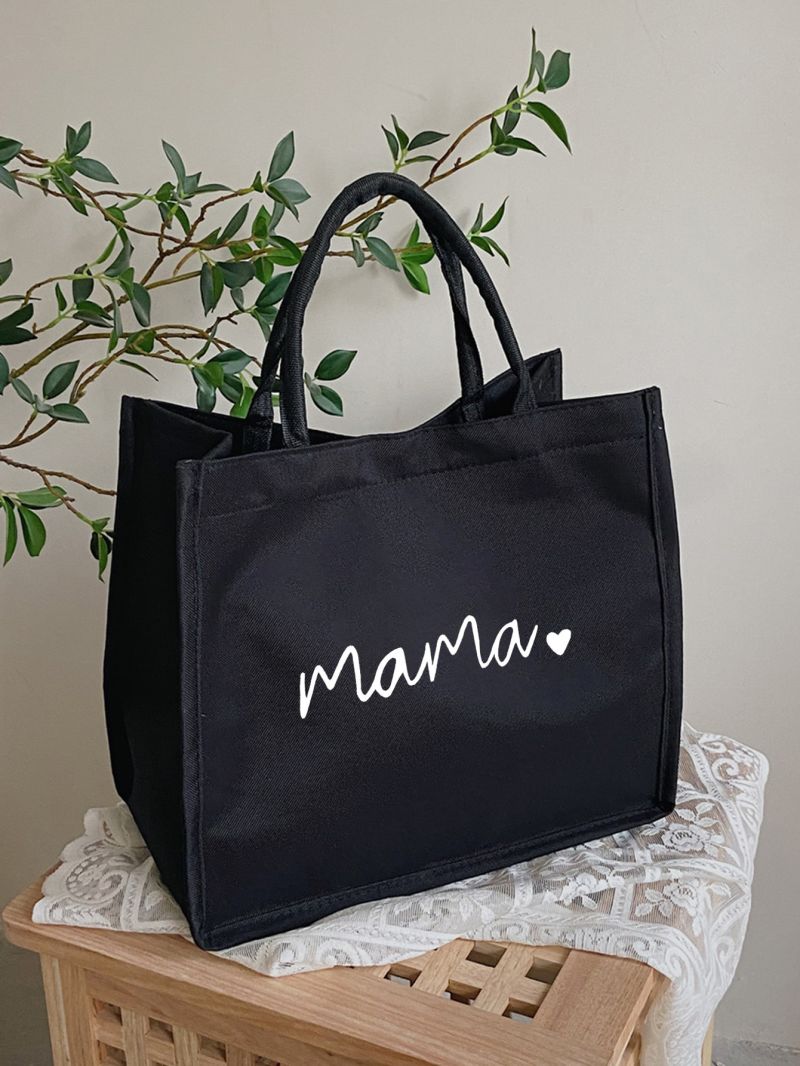 Letter Graphic Shopper Bag