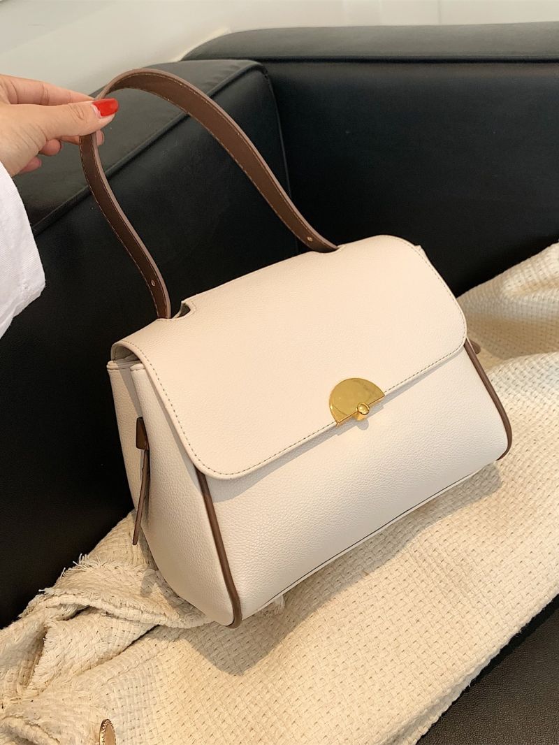 Metallic Decor Flap Square Bag