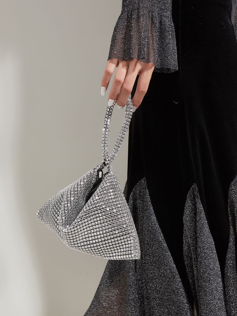 Rhinestone Decor Evening Bag