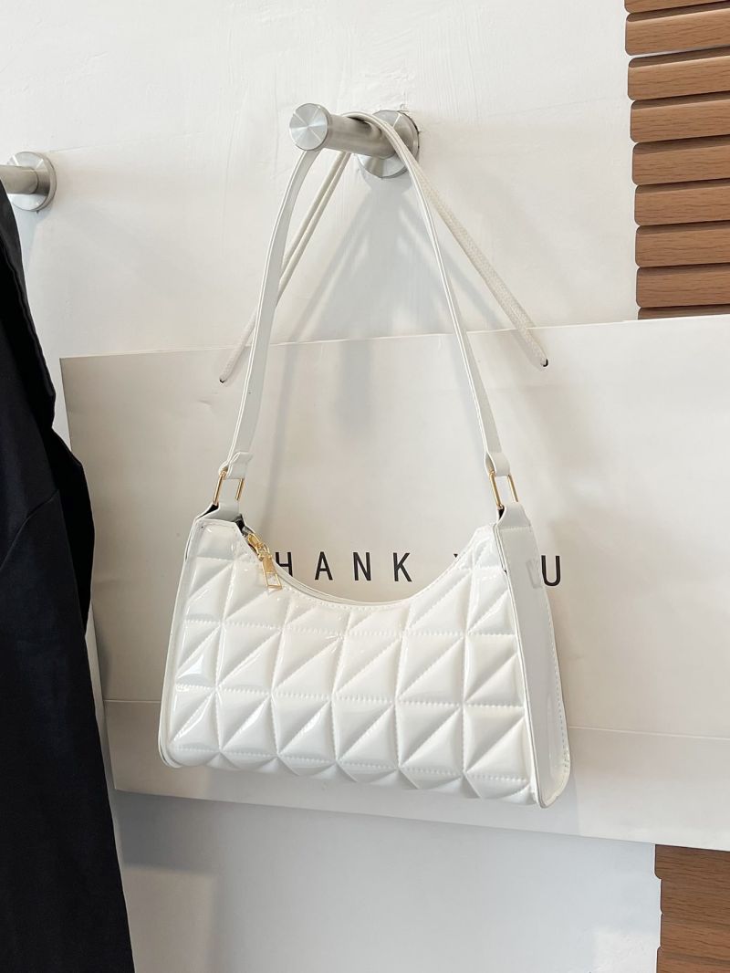 Quilted Detail Baguette Bag