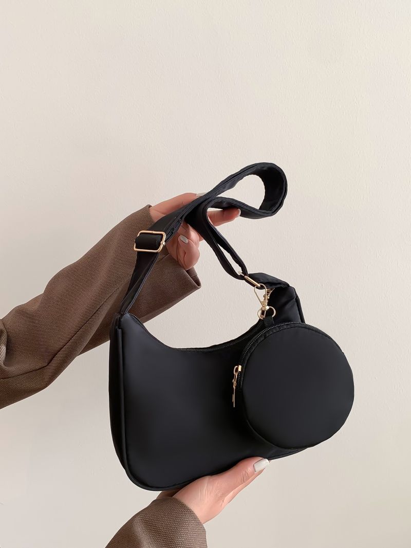 Minimalist Adjustable Strap Hobo Bag With Coin Purse
