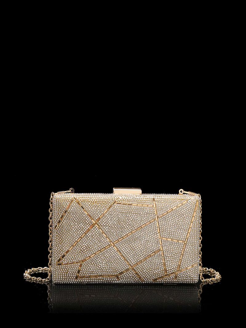 Mini Rhinestone Decor Chain Box Bag