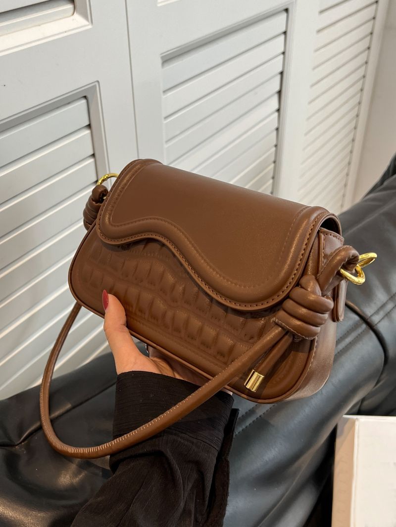 Geometric Embossed Square Bag