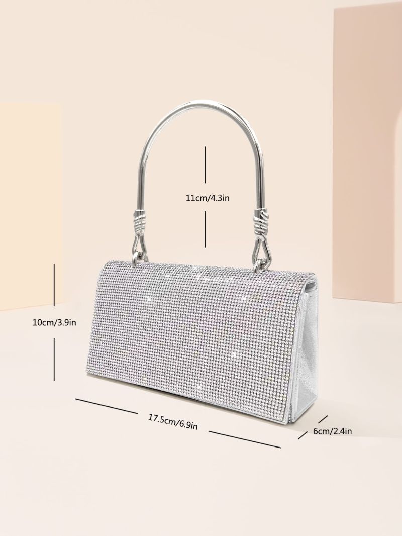Mini Rhinestone Decor Chain Evening Bag