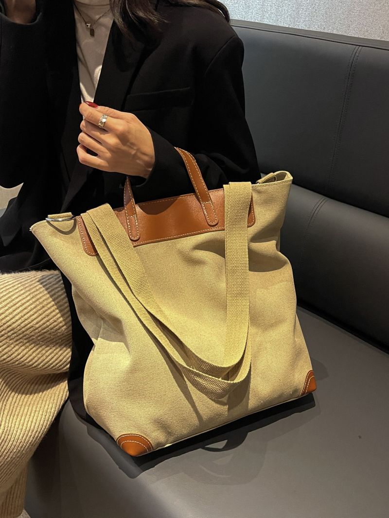 Two Tone Top Handle Bag