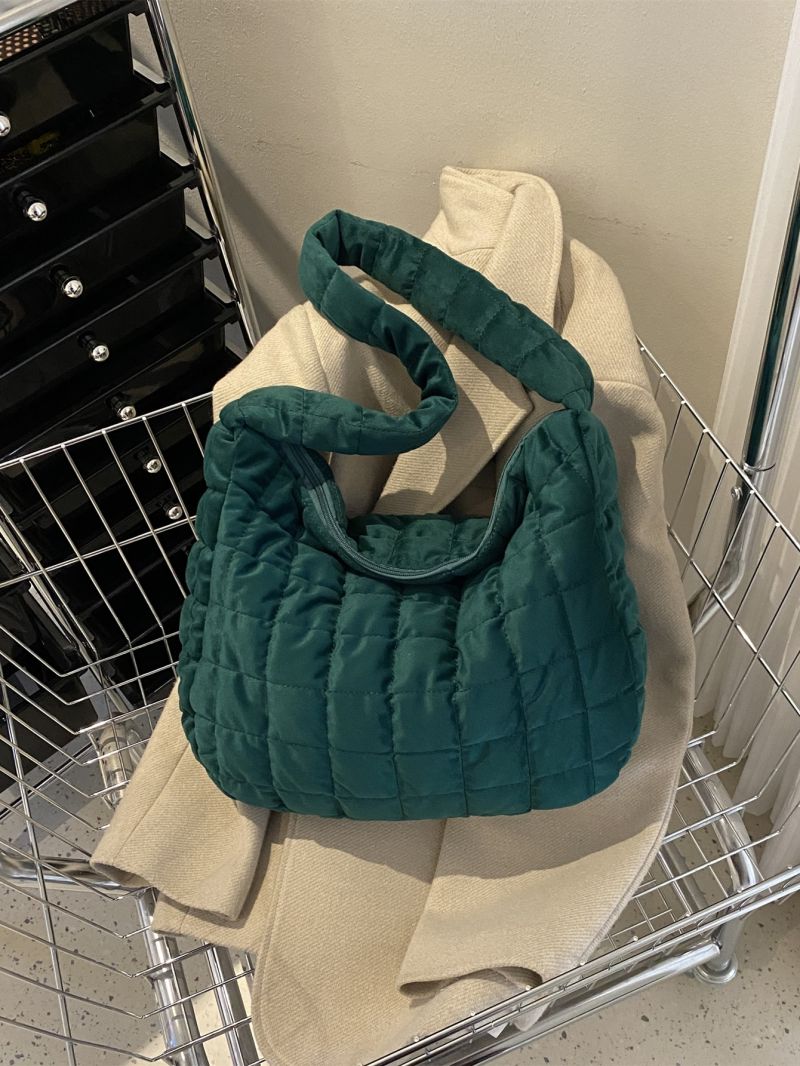 Quilted Detail Hobo Bag