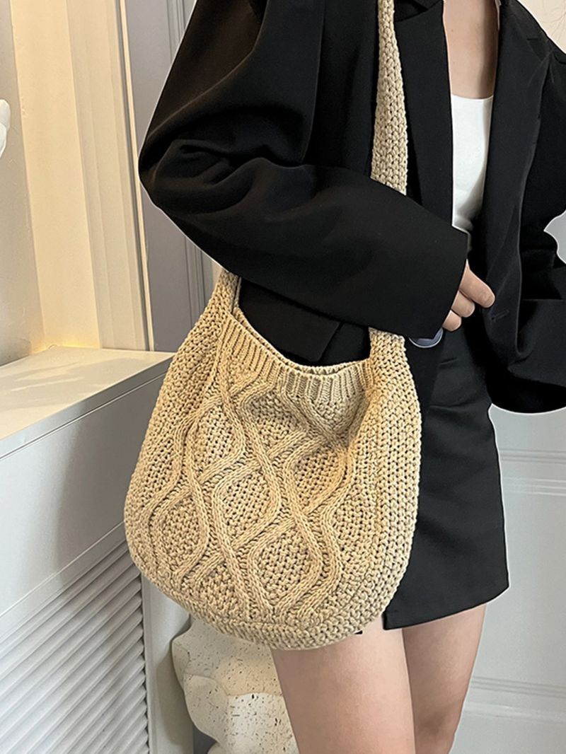 Minimalist Snap Button Crochet Bag