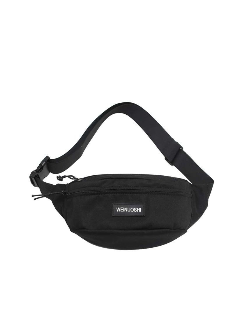 Letter Patch Decor Waist Bag