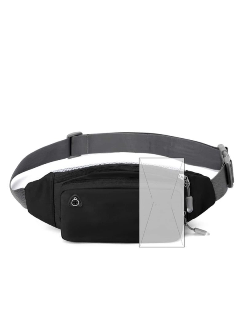 1pc Earphone Hole Detail Waterproof Running Bag