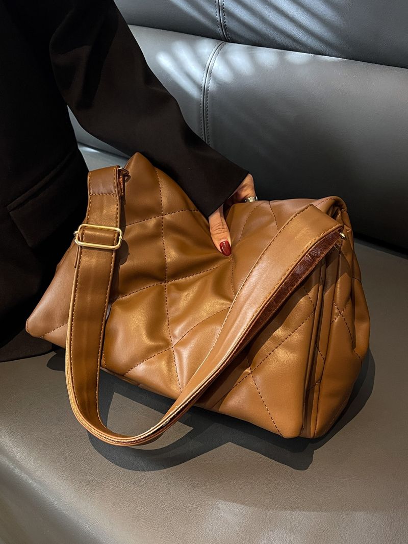 Quilted Flap Hobo Bag