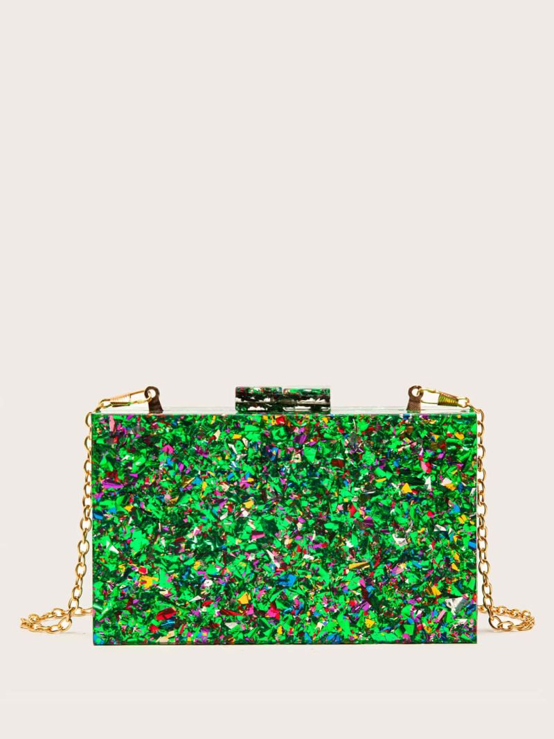 Mini Sequin Decor Chain Box Bag