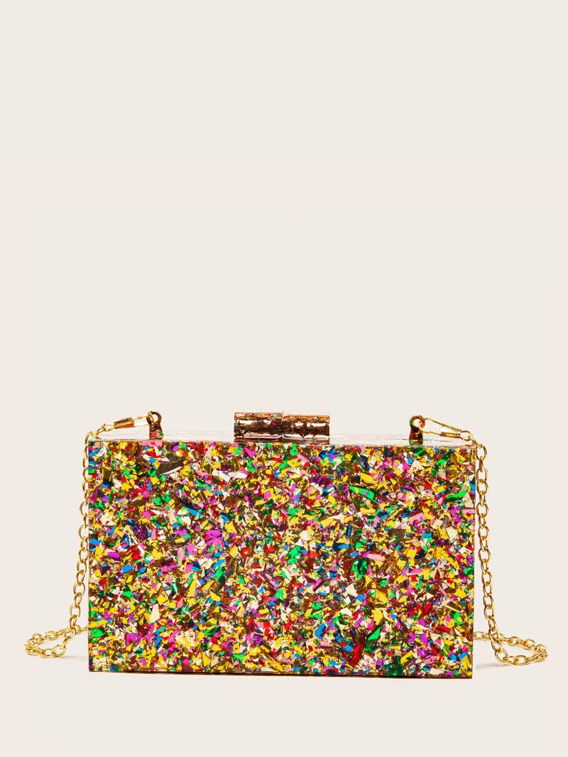 Mini Sequin Decor Chain Box Bag