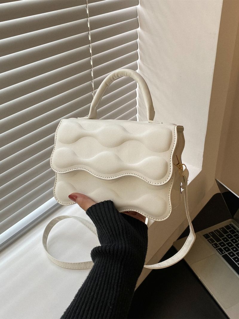 Mini Geometric Embossed  Flap Novelty Bag