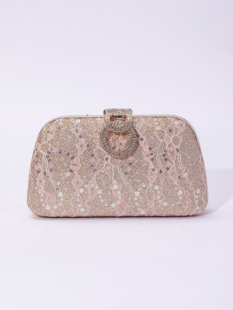 Glitter Rhinestone & Sequin Decor Chain Box Bag