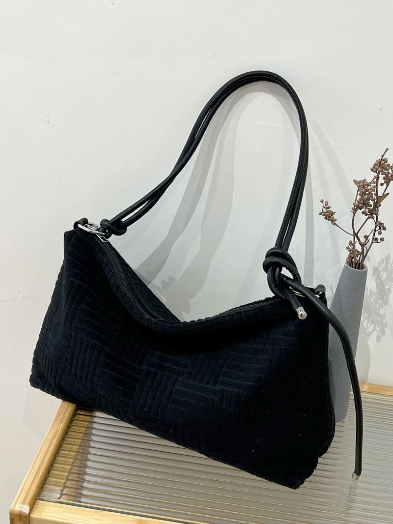 Minimalist Fuzzy Hobo Bag