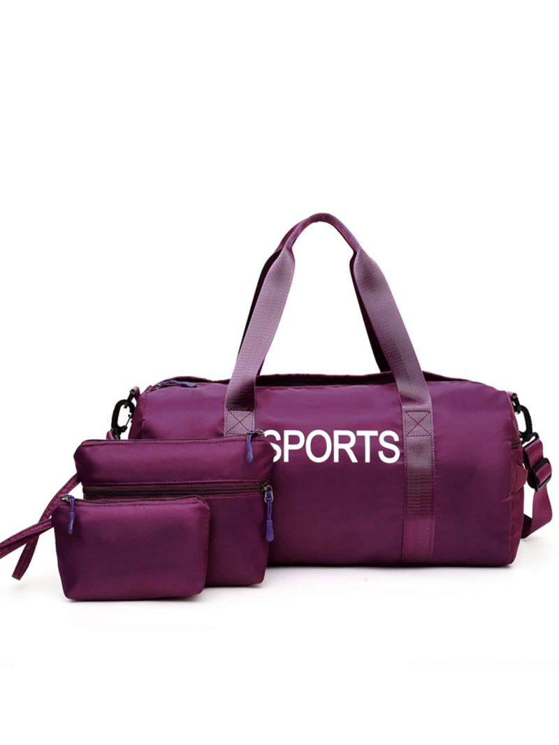 3pcs Letter Graphic Duffel Bag Set