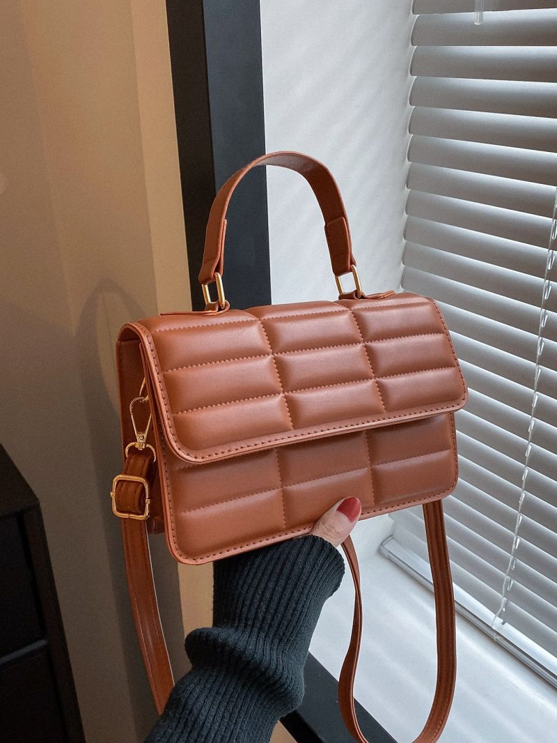 Quilted Flap Square Bag