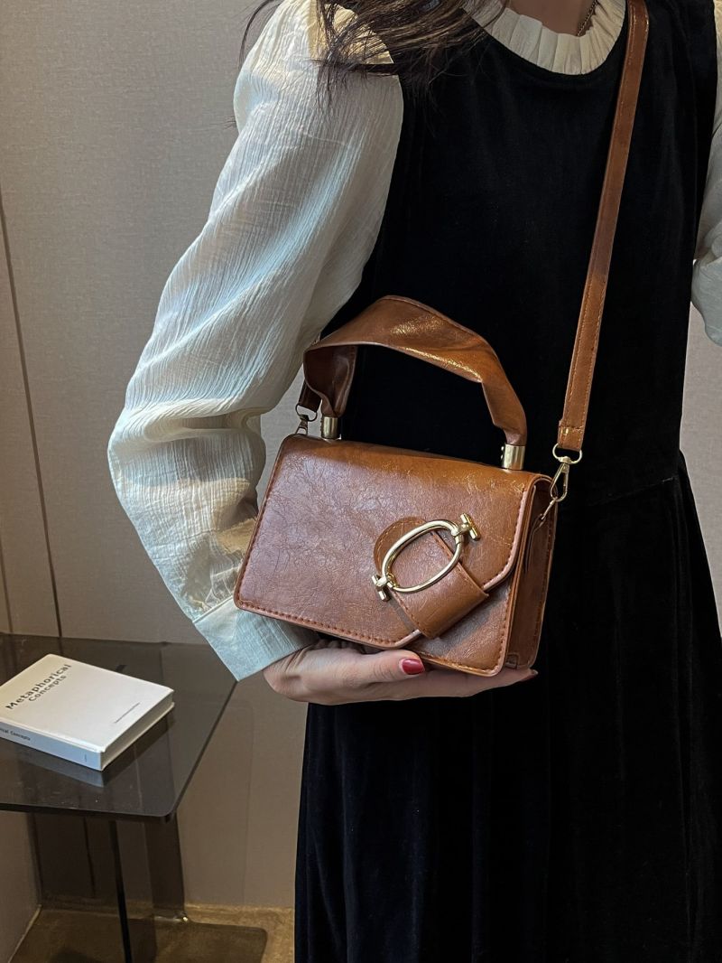 Mini Metal Decor Flap Square Bag