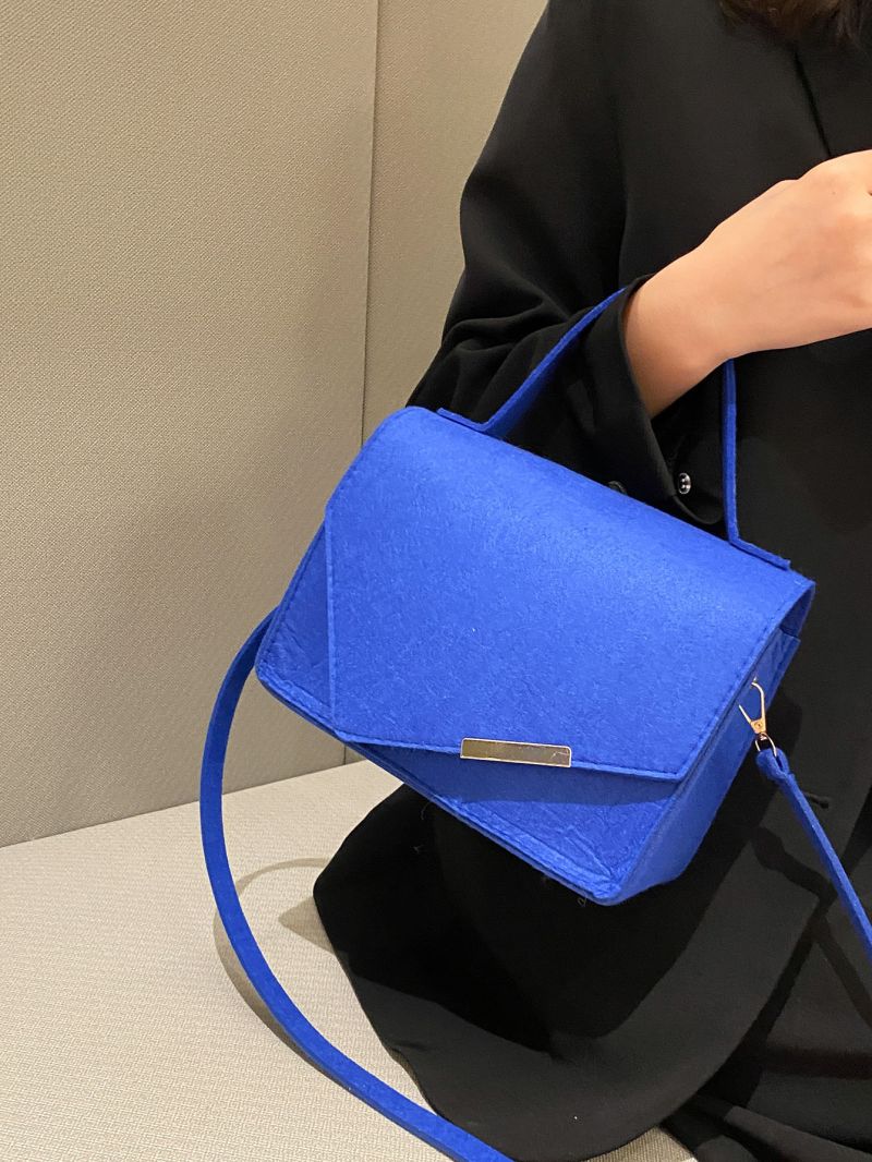 Metal Decor Flap Square Bag