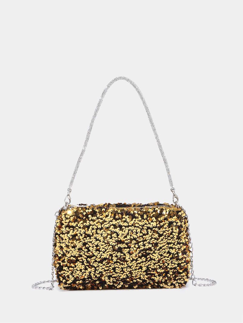 Mini Sequin Decor Chain Square Bag