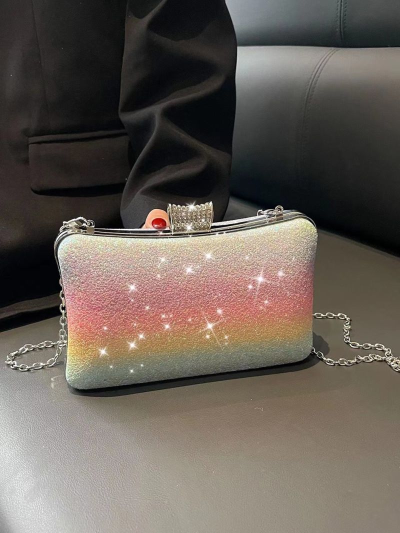 Mini Glitter & Rhinestone Decor Box Bag