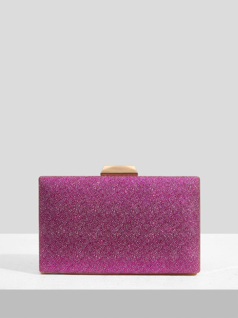 Mini Glitter Metal Lock Box Bag
