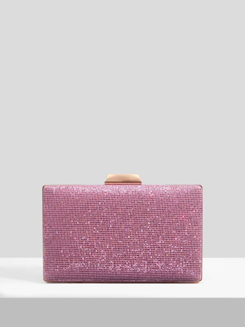 Mini Glitter Metal Lock Box Bag
