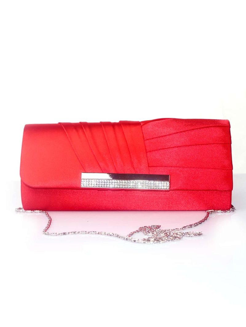 Rhinestone Decor Square Bag