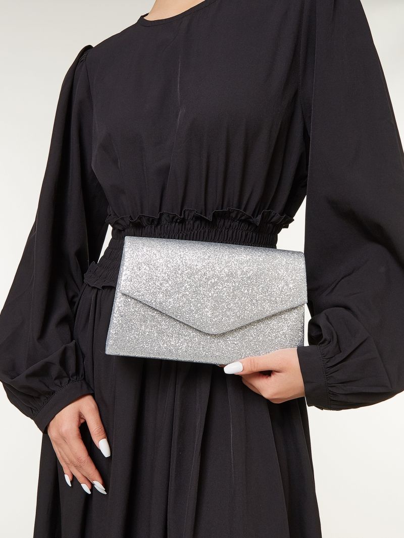 Glitter Flap Square Bag