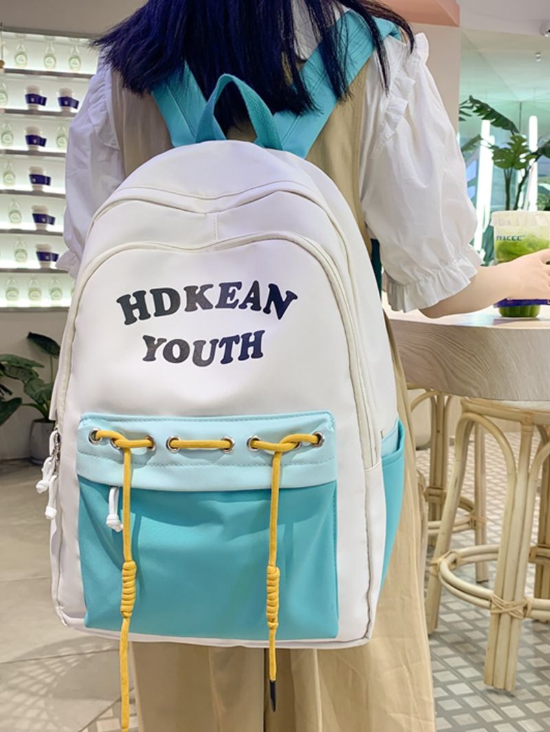 Letter Graphic Functional Backpack