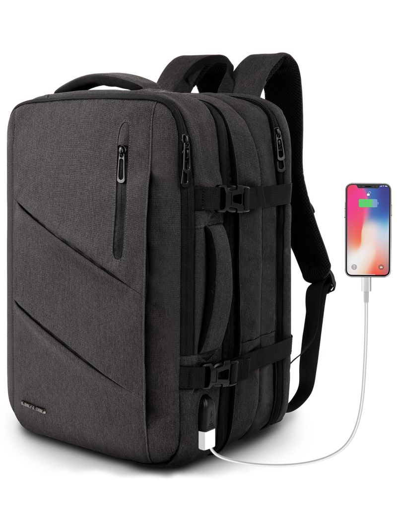 Men Letter Decor Laptop Backpack