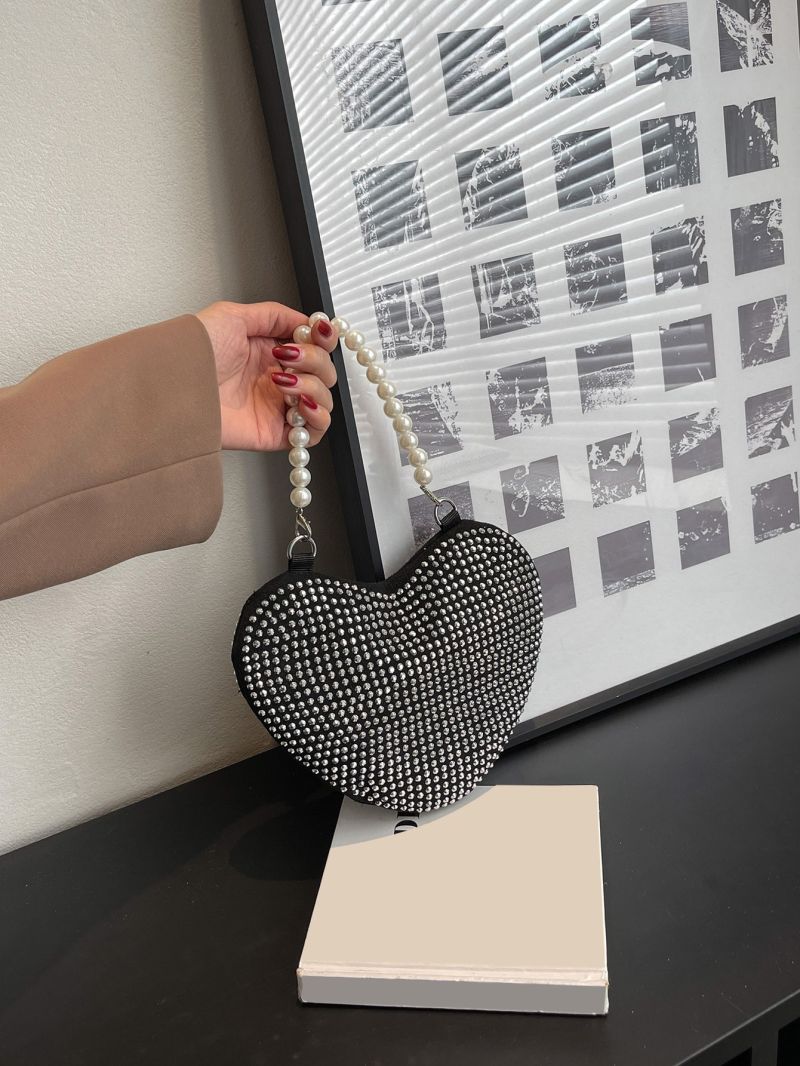 Mini Rhinestone Decor Novelty Bag